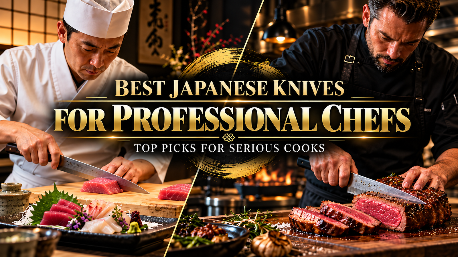 Best Japanese knives for professional chefs used for sashimi and steak preparation