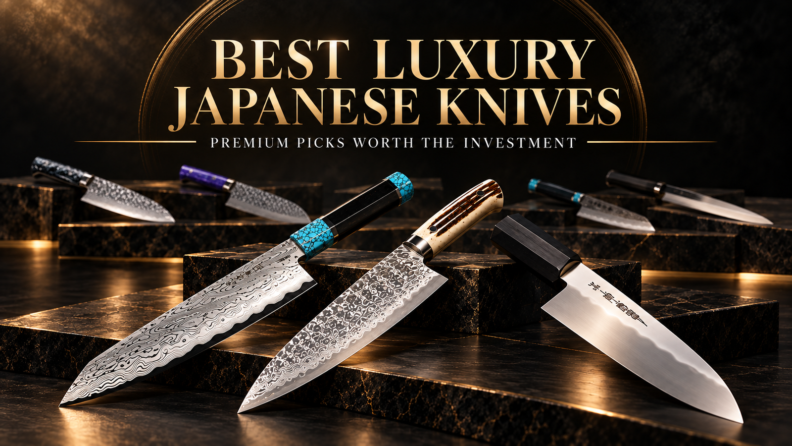 Best luxury Japanese knives featuring premium Damascus, Honyaki, and handcrafted Japanese kitchen knives