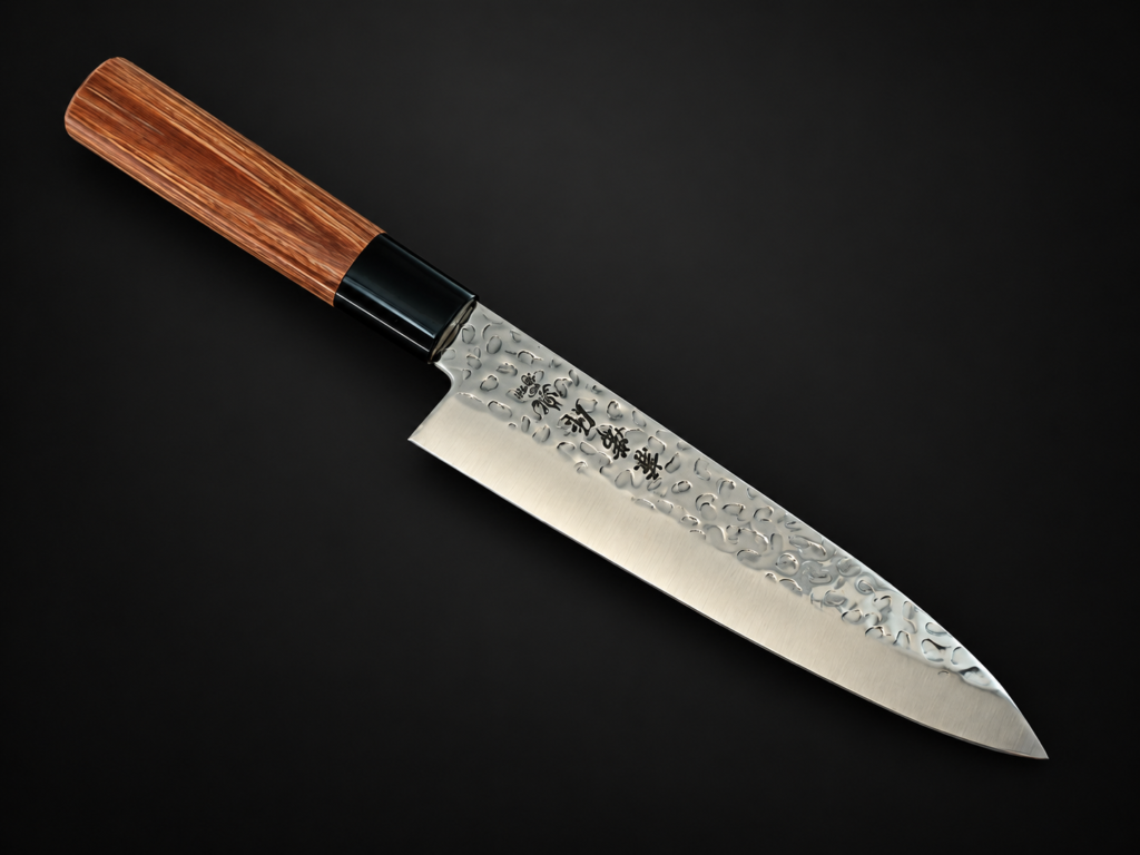 Kanetsune KC-950 Gyuto 180mm Japanese chef knife on a dark slate background
