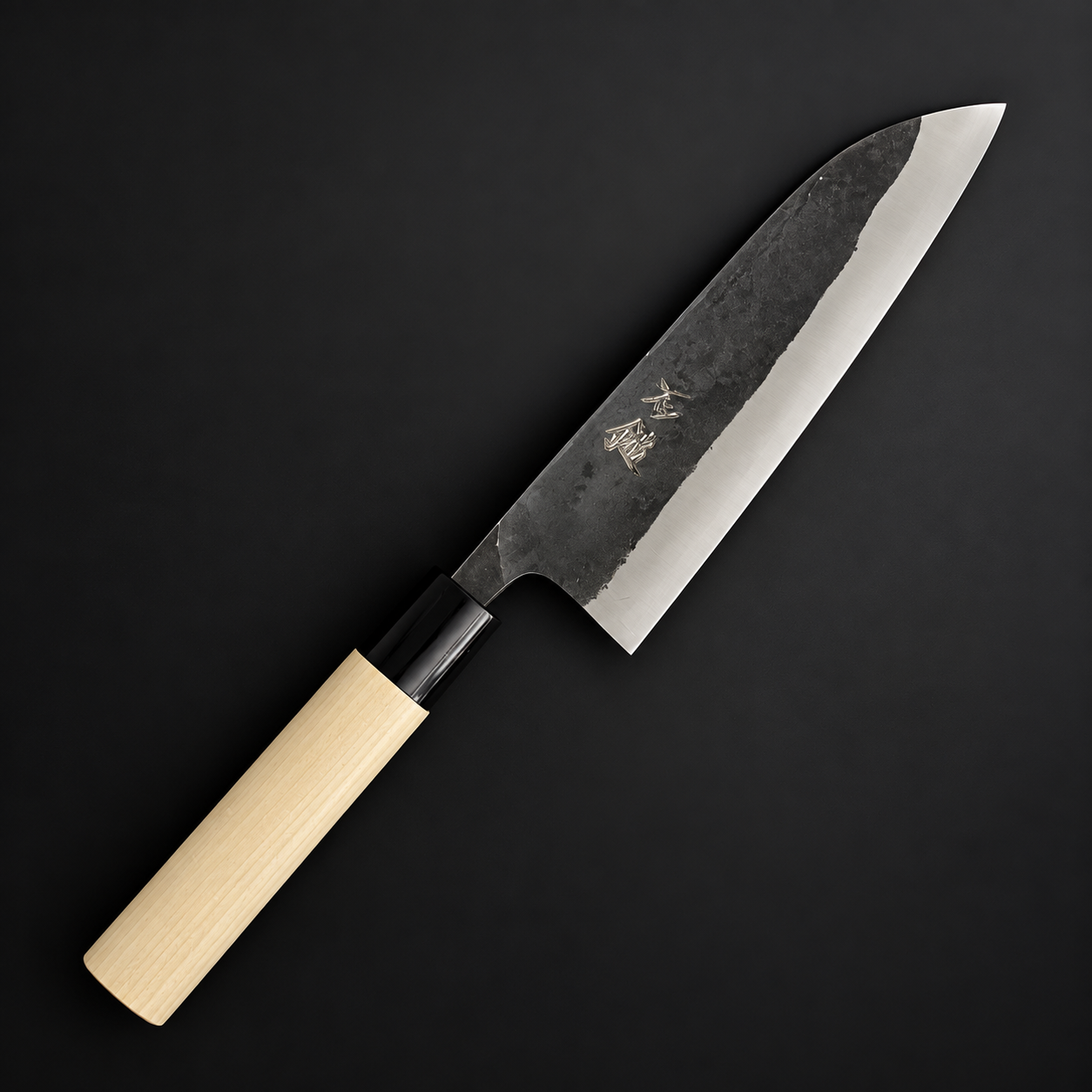 Yoshimune Santoku 165mm Blue #2 Japanese carbon steel knife
