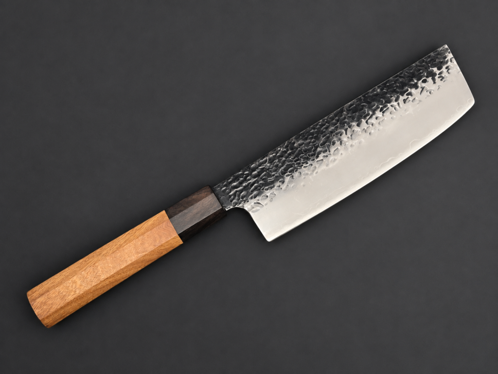 Yoshimune SC Nakiri 165mm VG10 black hammered Japanese kitchen knife